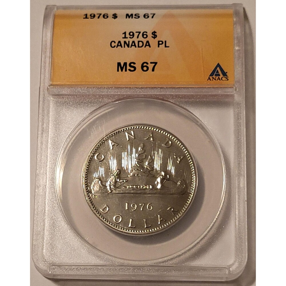 Canada Elizabeth II 1976 Voyageur Dollar Detached Jewels MS67 PL ANACS